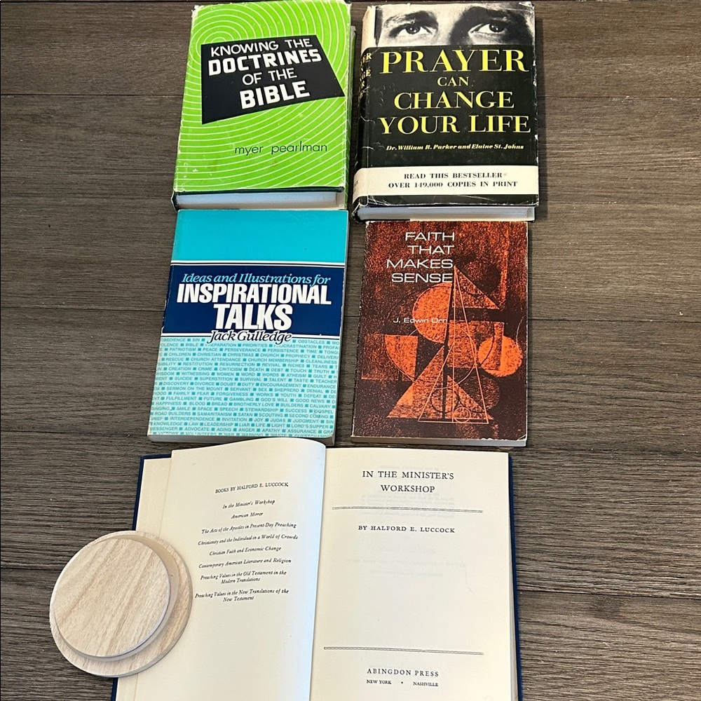 Vintage Inspirational and Religious Book Collection 5 books included Christian